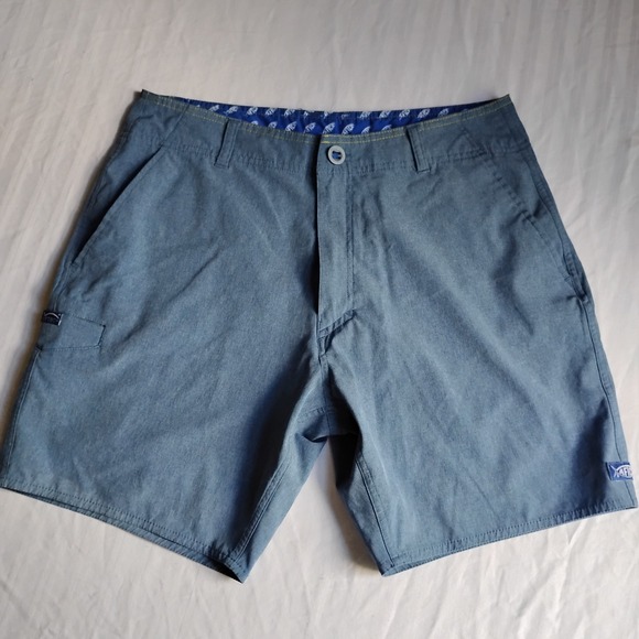 Aftco Shorts 30 Men's Cloudburst 4 Way Stretch Wicking Outdoor Fishing 7" - Picture 1 of 10